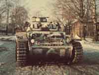 Танк Pz Kpfw III под Москвой. Зима 1941 г.