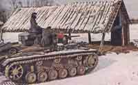 Pz III из 11 Pz Div. Наступление на Москву, зима 1941 г.