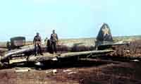 Немецкие солдаты осматривают совершивший аварийную посадку штурмовик ИЛ-2