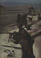 Венгерские солдаты (союзники Германии во Второй Мировой) готовят свои позиции к обороне . Крым. Осень 1943 г.