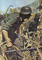 Немецкая пехота в наступлении на Кавказ.  Осень 1942 г.