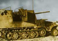 Уничтоженная самоходная установка Sd. Kfz. 6 mit 7,62 cm FK 36 (r) из состава 605-го противотанкового дивизиона. Северная Африка.